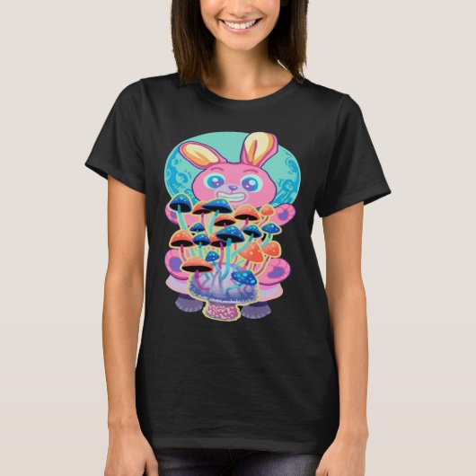 T-shirt Bunny Pastel Goth And Mushrooms (Devant)