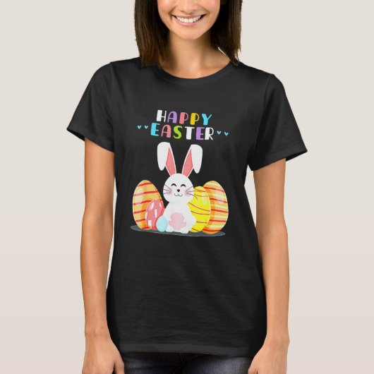 T-shirt Bunny Pastel Printemps Chasse Oeufs Rabbit Jour de (Devant)