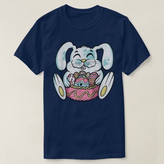 T-shirt Bunny Pastel Spring Hunt Eggs Rabbit Happy Easter  (Design devant)