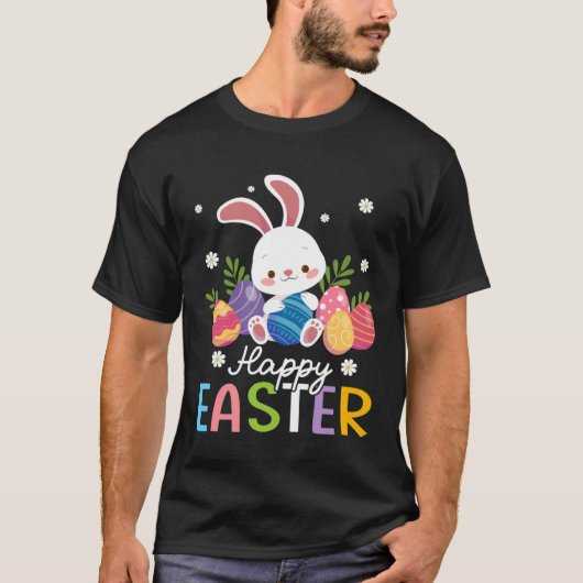 T-shirt Bunny Pastel Spring Hunt Eggs Rabbit Happy Easter (Devant)
