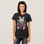 T-shirt Bunny PICU Nurse Bunny Ears Pediatric Intensive Ca (Devant entier)