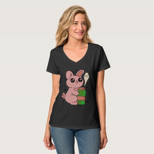 T-shirt bunny rabbit easter bottle (Devant entier)