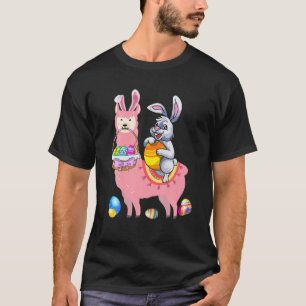 T-shirt Bunny Riding Llama Egg Joyeux Pâques mignonne Anim