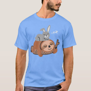 T-shirt Bunny Riding Sloth Pâques Jour mignon Rabbit Boys
