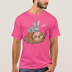 T-shirt Bunny Riding Sloth Pâques Jour mignon Rabbit Boys
