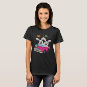 T-shirt Bunny Riding Space Car Easter Egg Hunting Rabbit S (Devant entier)