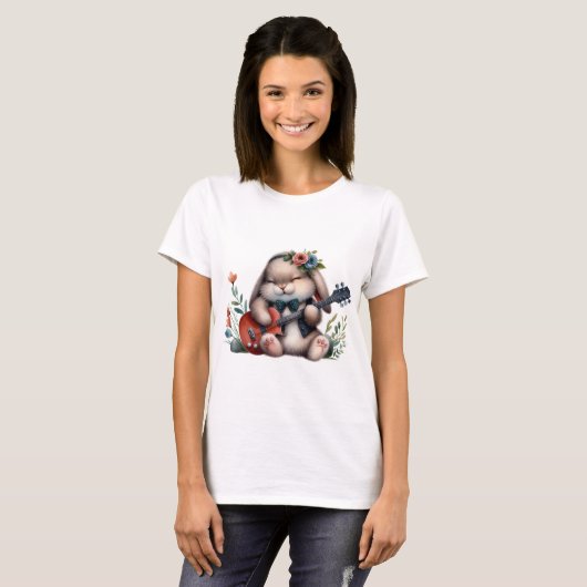 T-shirt Bunny Rockstar (Devant entier)