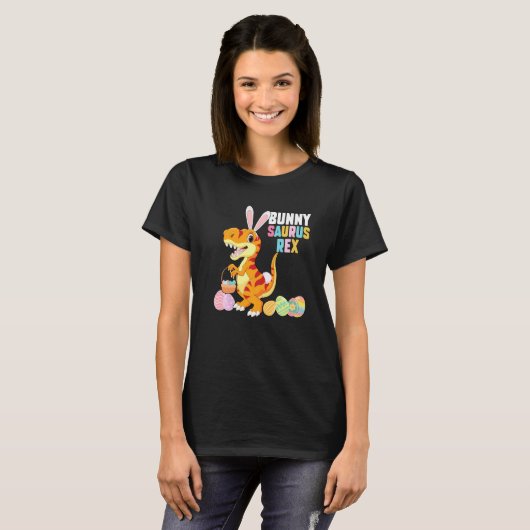 T-shirt Bunny Saurus Rex Pâques (Devant entier)