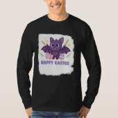 T-shirt Bunny Spring Hunt Eggs bat Rabbit Happy Easter Day (Devant)
