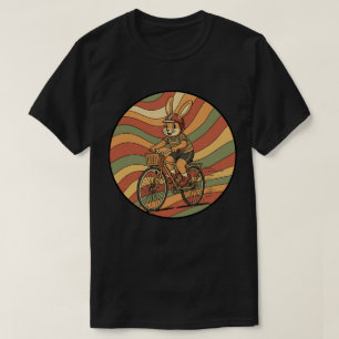 T-shirt Bunny super sur un vélo - Voyage à vélo Retro