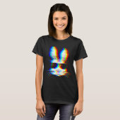 T-shirt Bunny Trippy Varwave Easter Techno Rave Edm Music  (Devant entier)