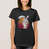T-shirt Bunny Umbrella Sunset (Devant)