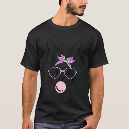 T-shirt Bunny Visage Galaxy Lunettes de vue Bubble Gum Jou (Devant)
