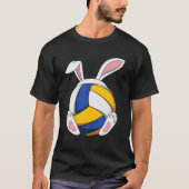 T-shirt Bunny Volleyball Heartbeat Funny Easter Day Bunny (Devant)