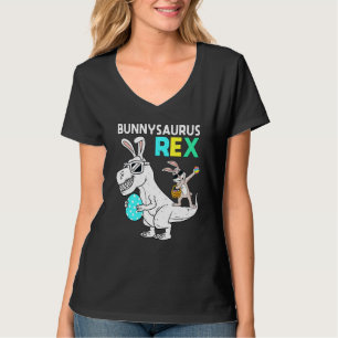 T-shirt Bunnysaurus de Pâques T Rex Dino Dabbing Rabbit Bo