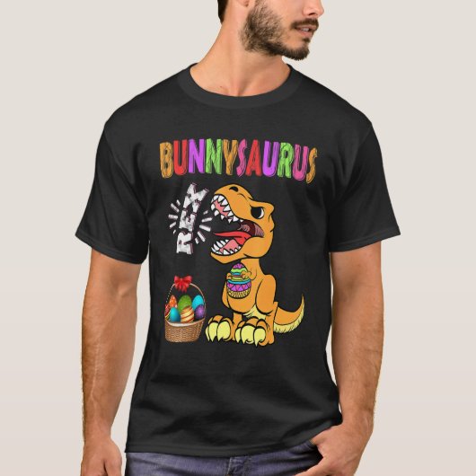T-shirt Bunnysaurus Rex Cute Rabbit Graphique (Devant)