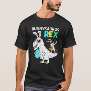 T-shirt Bunnysaurus T Rex Dino Dabbing Rabbit Boys Girls K