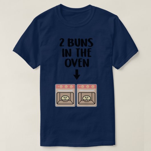 T-shirt Buns Dans Le Four Twins Grossesse Faire-part Gend (Design devant)