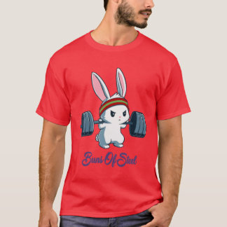 T-shirt Buns Of Steel Fitness Lapin Amant de Bunny Gym Wor