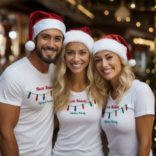 T-shirt Buon Natale Flammes de Noël Italien Noël