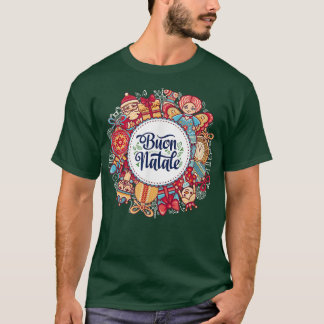 T-shirt Buon Natale vacances de Noël Italien Happy Holi