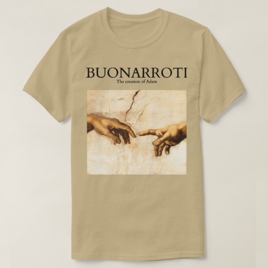 T-shirt Buonarroti La création d'Adam (Design devant)