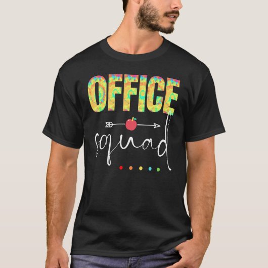 T-shirt Bureau Équipe Tie Dye Enseignant Bureau École A (Devant)
