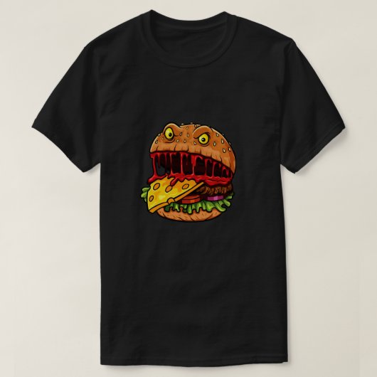 T-shirt Burger affamé (Design devant)