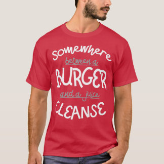 T-shirt Burger amusant et un hamburger nettoyant pour jus 