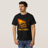 T-shirt Burger Astéroïde Appel Du Grill (Devant entier)