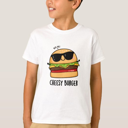 T-shirt Burger au fromage Puns de nourriture amusant (Devant)