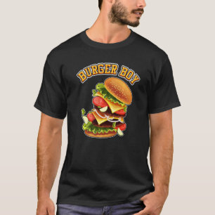 T-shirt Burger Boy Hamburger Cheeseburger Funny Restaurati