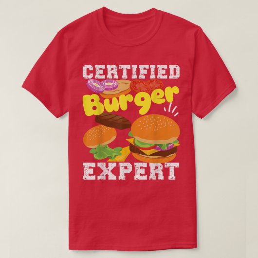 T-shirt Burger Certifié Epert Cheeseburger (Design devant)