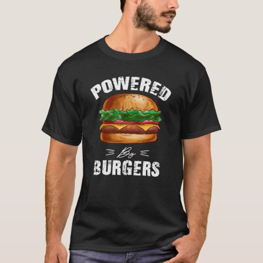 T-shirt Burger cheeseburgers hamburger fast food snacks ba (Devant)
