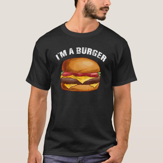 T-shirt Burger cheeseburgers hamburger fast food snacks ba (Devant)