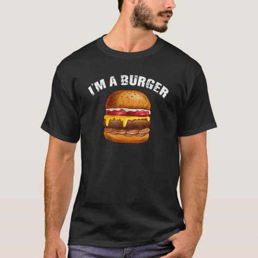 T-shirt Burger cheeseburgers hamburger fast food snacks ba (Devant)