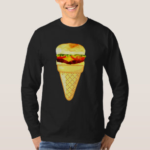 T-shirt Burger Crème De Glace Restauration Rapide Et Colle