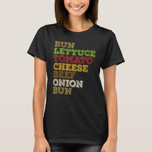 T-shirt Burger Day Cheeseburger Hamburger Beef Anatomy (Devant)