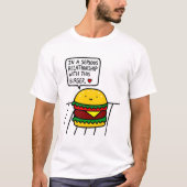 T-shirt Burger de dessin animé (Devant)