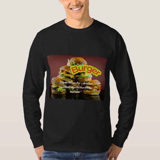 T-shirt Burger Design- Delicious Fast Food Illustration (Devant)