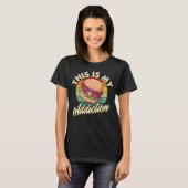 T-shirt Burger est ma dépendance Cheeseburger (Devant entier)