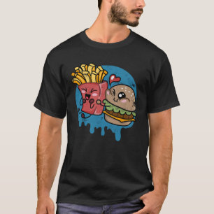 T-shirt Burger Et Fries Bestamis Parfait Combo Grillé