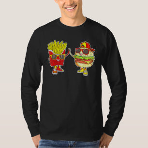 T-shirt Burger Et Fries Branché Bff Fast Food Qui Lo