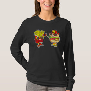 T-shirt Burger Et Fries Branché Bff Fast Food Qui Lo