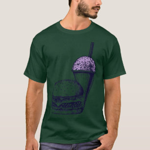 T-shirt Burger et un cône de neige