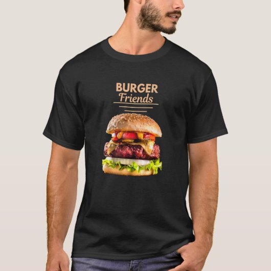 T-shirt Burger Friends National Hamburger Day 28 mai Fast (Devant)