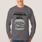 T-shirt Burger Life - Retro Line Art Cheeseburger (Devant)