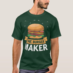 T-shirt Burger Maker, Barbecue Cheeseburger Restauration r
