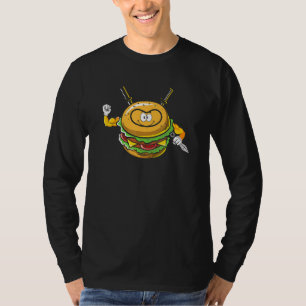 T-shirt Burger Ninja Cheeseburger Guerrier Assassin Barbec