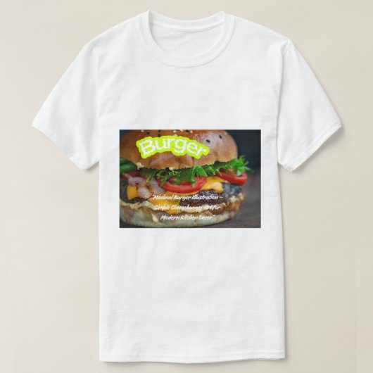 T-shirt Burger Piece Photo - Real Delicious Food Image (Design devant)